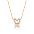 14K Gold Diamond and Pink Sapphire Butterfly Necklace by Alexis Jae